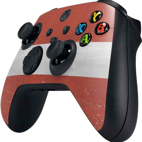 Latvia Flag Distressed Xbox Series X Controller Skin